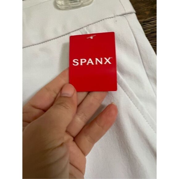 SPANX NWT On-the-Go Ankle Straight Pant White Ultimate Opacity Technology Sz M - Picture 6 of 14